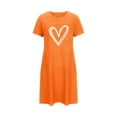 thumbnail image 4 of Birdeem Chemises de Nuit pour Femmes Chemise de Nuit Courte Surdimensionnée pour Femmes Robe Imprimée à Col Rond et Manches Courtes, 4 of 12