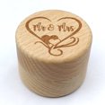 thumbnail image 3 of Langgg Rustic Wedding Wood Ring Holder Wedding Ring Bearer Box Engagement Engraving Wooden Rings Box, 3 of 6
