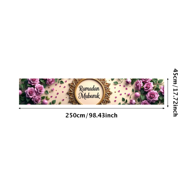 Ramadan Mubarak Islamic Backdrop Banner Event Decoration Hanging Lantern Moonlight Mosque Stars Photography Props Festive Celebrations Muslim Holiday