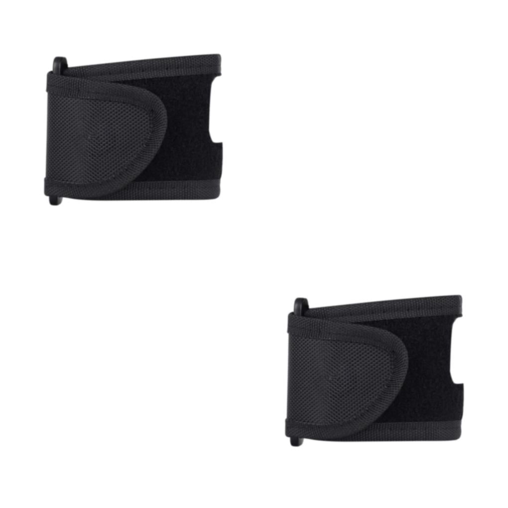 ZheElen Compact Golf Rangefinder Strap Magnetic Range Device Bar Rail Black With Hole 31x7cm 2Set