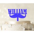 thumbnail image 1 of Custom Name Cake Topper Personalized Glitter Blue Cake Topper Color Option Available 5-7 Inches Wide, 1 of 1