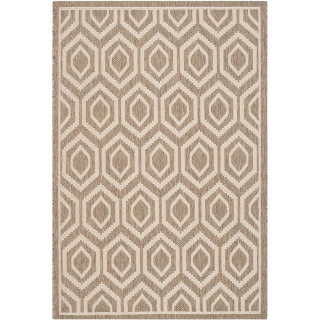 Safavieh Tapis de Cour Intérieur Extérieur Marron - 9 Pieds x 12 Pieds