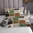 thumbnail image 3 of YST Happy Camping Bedspread Set Rustic Cabin Camper Twin Quilt Sets Rv Car Accessories For Travel Trailers,Buffalo Plaid Arrow Pine Trees Coverlet Set Travel Adventure Bedding Set, 3 of 5