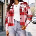 thumbnail image 4 of Erwazi Flannels Shirts for Women Cropped Shacket Jacket Trendy Plaid Button Down Shirt Fall Tops, 4 of 5