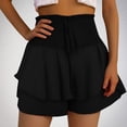 thumbnail image 2 of Birdeem Shorts pour Femmes Shorts d'Été pour Femmes Couleur Unie Dentelle Taille Haute Ourlet à Double Couche Shorts Décontractés, 2 of 12