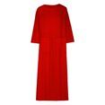 thumbnail image 4 of Gspmoly Robe d'Été, Robe Décontractée pour Femmes de Printemps et d'Été à Col en V, Unie et en Lin, avec Poches, à Manches Longues, Robes de Cocktail, Offres Prime, 4 of 6