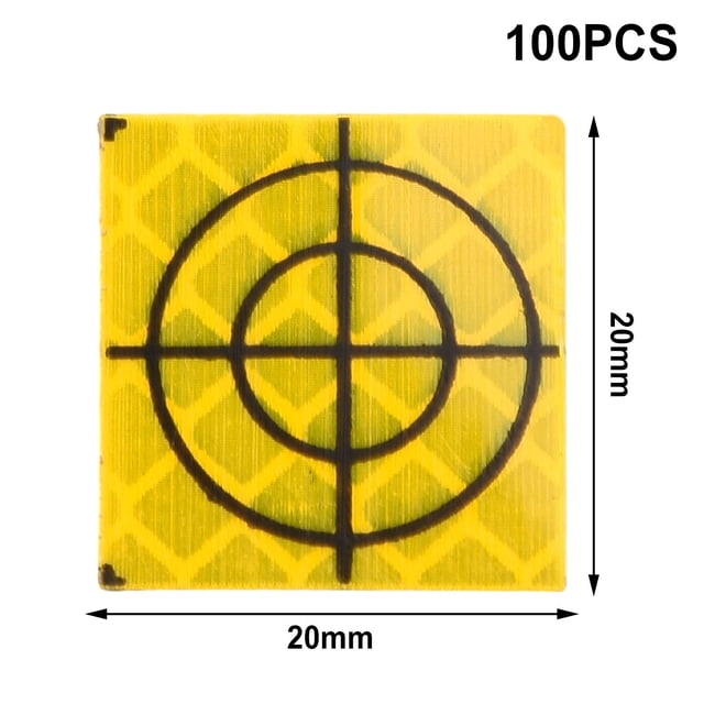 100 Pcs Cible de Réflecteur de station Totale 20mm Réflecteur Réflecteur