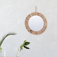 thumbnail image 4 of Frame Woven Mirror Rattan Mirror for Bedroom Living Room Ornament, 4 of 8