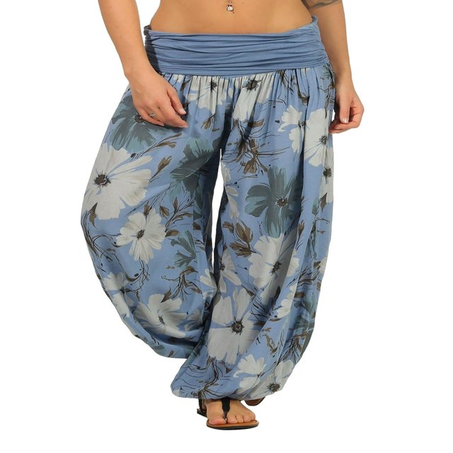Pantalon Sarouel à Taille Froncée pour Femmes avec Imprimé Floral