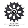 thumbnail image 3 of Bicycle Rear Derailleur Pulley Aluminum Alloy Stable Bearing Wheels Wide Narrow Guide Ceramic Bearing Wheel Portable Riding Spare Replacement 16T, 3 of 6