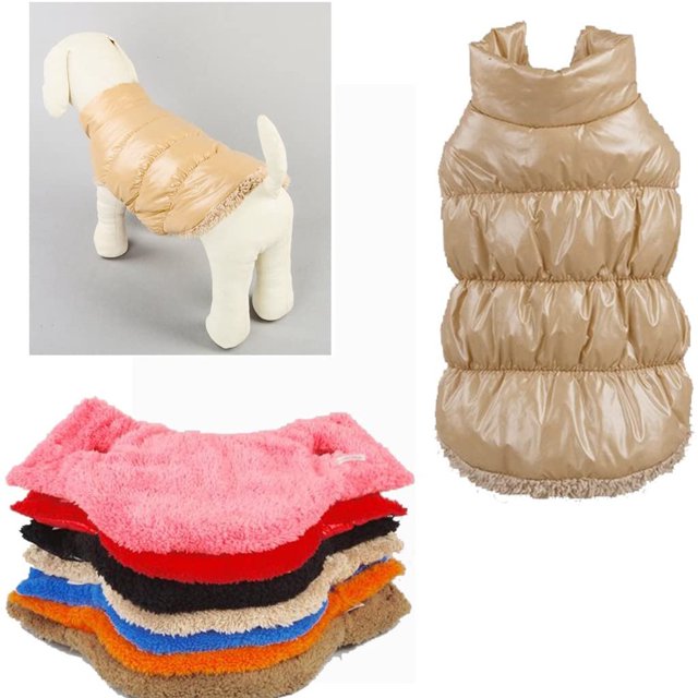 TopLLC And Winter Pet Color Coat Down Jacket Vest Thickened Pet Clothes