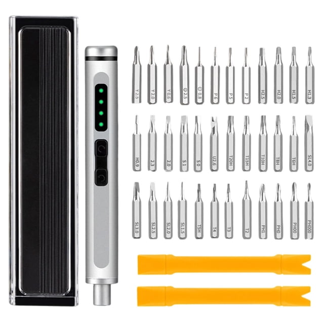 Small Electric Screwdriver Electrics Finishing Screwdriver Precision Screwdriver Set 44 Pieces S2 Crv Bits Electric Screwdriver Set