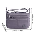 thumbnail image 2 of CHUANK White Hand Bag 2023 Nylon Cloth Bag One Shoulder Bag Lightweight Tote Bag Large Capacity Bag Multi Pockets Large Capacity Waterproof Casual Messenger Bag Shoulder Bag Shoulder Bag, 2 of 8