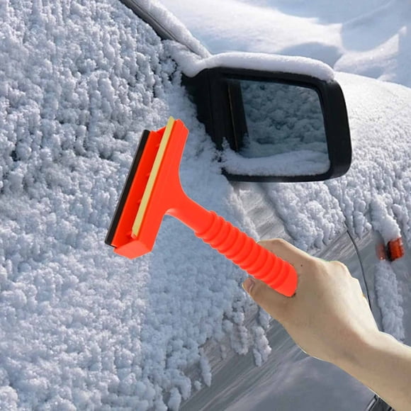 Rvkxad Car Ice Scraper Snow Removal Tool, Winter Windshield Defrosting Deicer for Vehicle Glass, Soft Rubber Blade Ice Remover