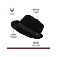 thumbnail image 4 of Ascentix  Wool Blend All Season Fedora Hat with Herringbone Band (Men's), 4 of 6