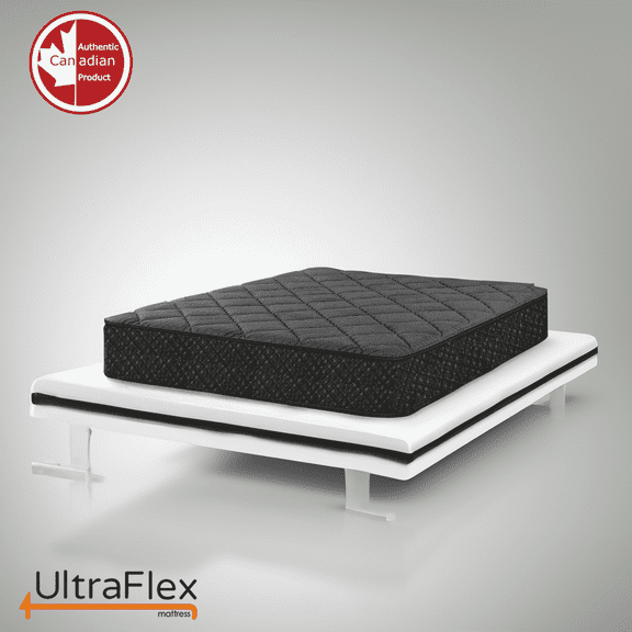 Ultraflex DiamondDream 11" Twin Firm Hybrid Mattress — CertiPUR-US Certified Foam Encasement for Pressure Relief and Cooler Sleep, Made in Canada