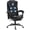 Black, variant on Vinsetto Massage Office Chair, Linen Fabric Desk Chair w/ Footrest, White