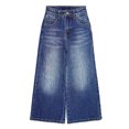 thumbnail image 1 of KIDSCOOL SPACE Girl Jeans,Kid Ripped Wide Leg Slim Fit Fashion Denim Jeans Pants,Deep Blue,6-7 Years, 1 of 6