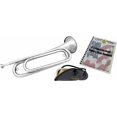 thumbnail image 1 of U.S. Regulation Bugle - Nickel Argent avec Embouchure, Sac et Livre, 1 of 4