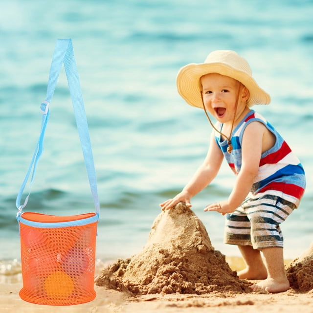 WIFKLSIIPG Sacs de Plage en Maille Colorée Sac de Mer Pliable Portable avec Sangles de Transport Réglables Sac de Rangement pour Jouets Sacs de Plage