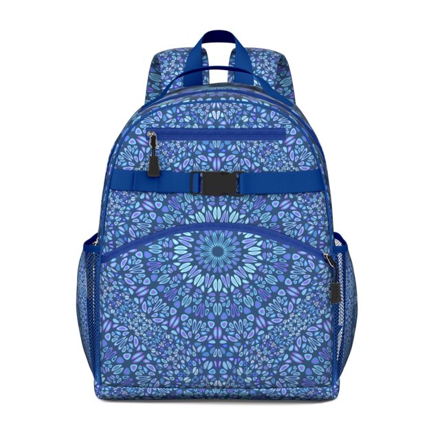 Healing Psychedelic Style Student Backpack Adjustable Padded Straps Chest Strap Large Capacity Durable Backpack For Daily Use