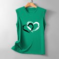 thumbnail image 4 of Timegard Camisoles pour Femmes Col Rond Imprimé Cœur Sans Manches Confortables Décontractées Amples Chemises Hauts Blouse, 4 of 5