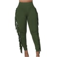 thumbnail image 1 of Birdeem Pantalon Aguichant Moulant à Franges pour Femmes, 1 of 8