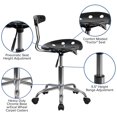 thumbnail image 3 of Scranton & Co Computer Task Office Chair in Black and Chrome, 3 of 9