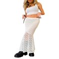 thumbnail image 2 of Elegant White Lace Half Dress with See Through Design, 2 of 8