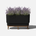 thumbnail image 2 of Veradek Demi Series Raised 30" Long Plastic-Stone Planter, 2 of 8
