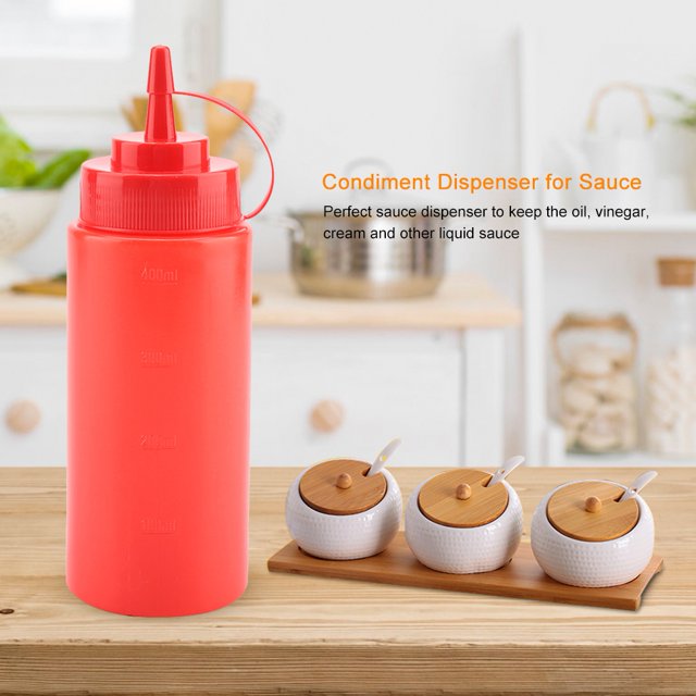 Sauce Dispenser Squirt Bottles, Durable Oil Bottle 10pcs 460ml Condiment Dispenser, Home Use For Vineger Cream Kitchen Use