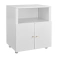 thumbnail image 3 of AKDSteel Versatile Metal Printer Stand & File Cabinet, Mobile Storage Cupboard With Adjustable Shelf For Home Office, Garage, And Small Spaces, 3 of 7