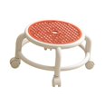 thumbnail image 2 of Luzkey Round Rolling Low Stool Lightweight Sturdy 360 degree Rotating for Home Office SPA Orange, 2 of 8