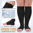 thumbnail image 3 of POINTERTECK Plus Size Compression Socks  For Men And Women  15-20mmHg Extra-wide Calf And Knee Length Stockings To Support Blood Circulation, 3 of 5