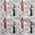 thumbnail image 1 of oneOone Rayon White Fabric African Sewing Material Print Fabric by The Yard 56 Inch Wide, 1 of 4