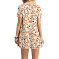 thumbnail image 3 of Ovzne Robes pour Femmes Robe Mode Femmes Robes d'Été Décontractées Col Rond Manches Courtes Robe Imprimée Robe d'Été Manches Courtes Imprimée Liquidation, 3 of 5
