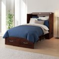 thumbnail image 2 of AFI Hamilton Twin XL Solid Wood Murphy Bed Chest with Built-In Charger in Walnut, 2 of 17