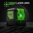thumbnail image 3 of Laser Level with 2 Plumb Dots - Huepar 2 Plumb Points and 2 Cross Line Alignment Laser Level Tool with 180&deg; Wide Angle, 2 In 1 Multi-Use Green Pl, 3 of 9