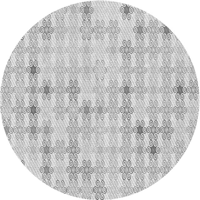 Ahgly Company Machine Washable Indoor Square Transitional Platinum Gray Area Rugs, 3' Square