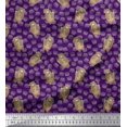 thumbnail image 1 of Soimoi Modal Satin Fabric Footprint,Bear & Arrow African Decor Fabric Printed Yard 42 Inch Wide, 1 of 1