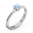 thumbnail image 3 of Birthstone Heart Ring with Shoulder Accents - Blue Topaz (December), 3 of 4