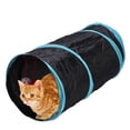 thumbnail image 1 of Collapsible Polyester Pet Cat Tunnel Tubes Toy with Crinkle Crackle Paper Peephole Rattle Ball Play Happy, 1 of 9