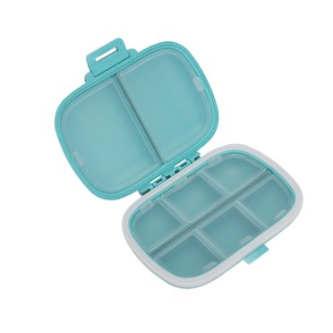 Mini Pill Container, 8 Compartments Pill Organizer  Vitamin Holder Travel  For Daily Pill Storage Box For Pocket Purse