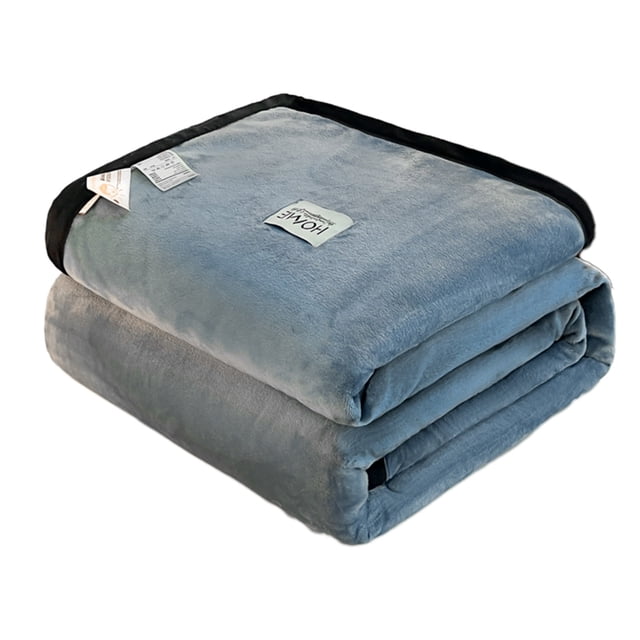 Matoen12 Solid Color Flannel Blankets for All Season, Polyester Soft Throw Blanket Lightweight Air Conditioning Quilt for Nap Sleep, Modern Style Home Decor Ideal for Gift, 40"x55", 1PC, Navy