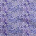 thumbnail image 1 of oneOone Polyester Spandex Medium Purple Fabric Asian Mosaic Floral Craft Projects Decor Fabric Printed By The Yard 56 Inch Wide, 1 of 4
