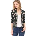 thumbnail image 2 of INSPIRE CHIC Blazer Ouvert à Revers Cranté à Manches Longues Intégrales pour Femme, 2 of 6