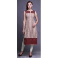 thumbnail image 2 of Bimba Tuniques Droites pour Femmes Imprimées Sans Manches Kurti Décontractée Robe Petite, 2 of 5
