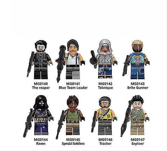 8pcs Fortnite Series Minifigures Children's Building Blocks Minifigures Toy Bags#1 High Quality