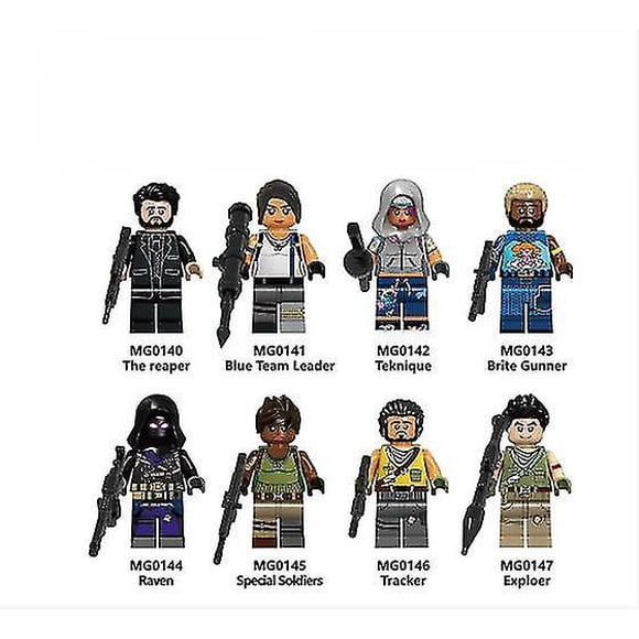 8pcs Fortnite Series Minifigures Children's Building Blocks Minifigures Toy Bags#1 High Quality
