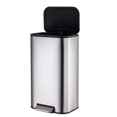 thumbnail image 4 of 5.3 Gallon Trash Can, Stainless Steel Garbage Can, Small Rectangular Trash Can with Soft Close Lid Foot Pedal & Inner Bucket for Kitchen Home Office Bedroom Living Room (20 Liter), 4 of 9